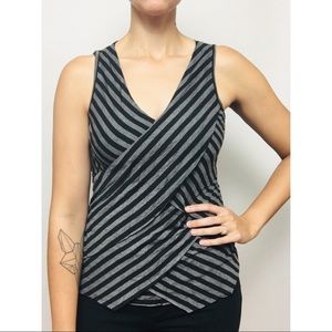 Black and grey sleeveless top